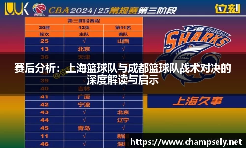 赛后分析：上海篮球队与成都篮球队战术对决的深度解读与启示