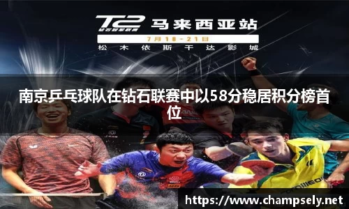 南京乒乓球队在钻石联赛中以58分稳居积分榜首位